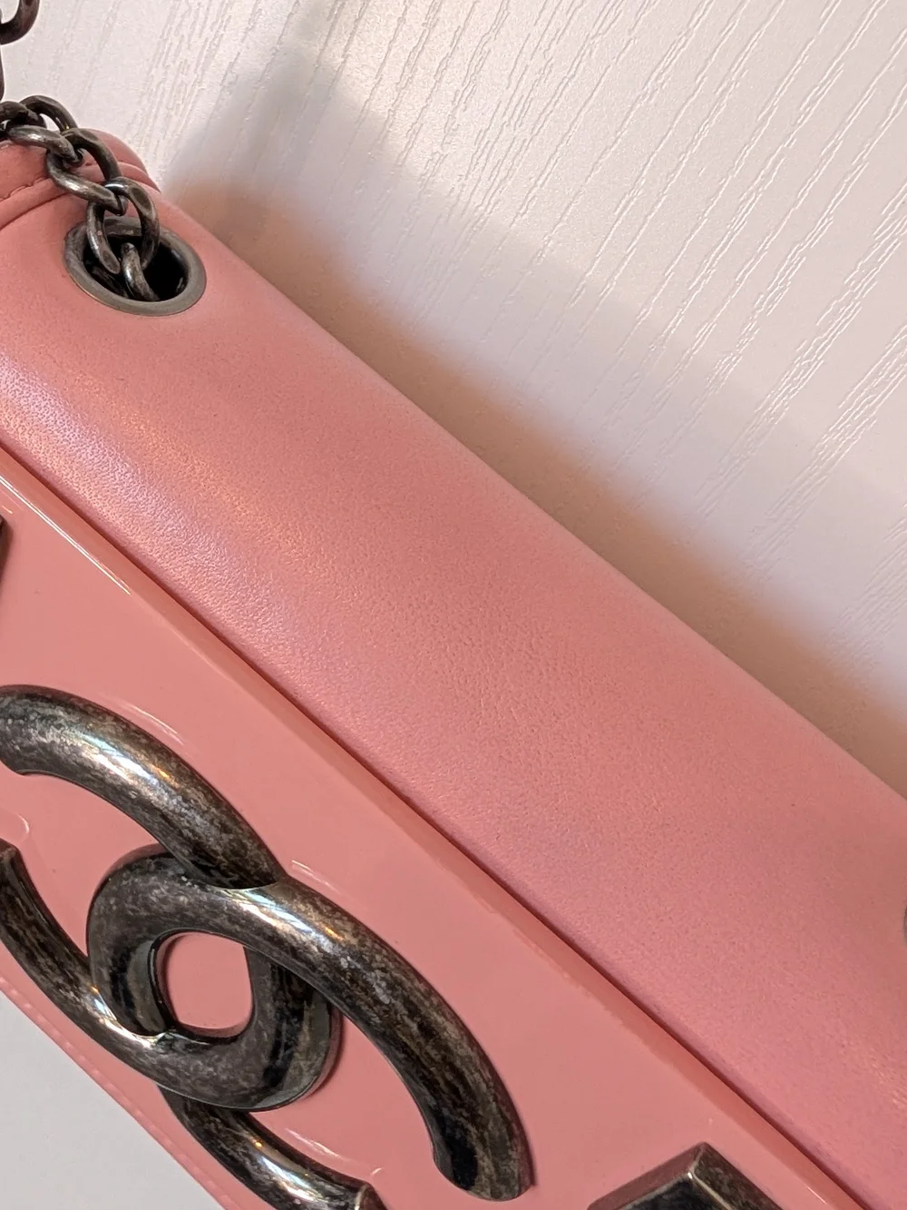 Chanel Brick Lego Pink Leather Boy Mini Flap Bag